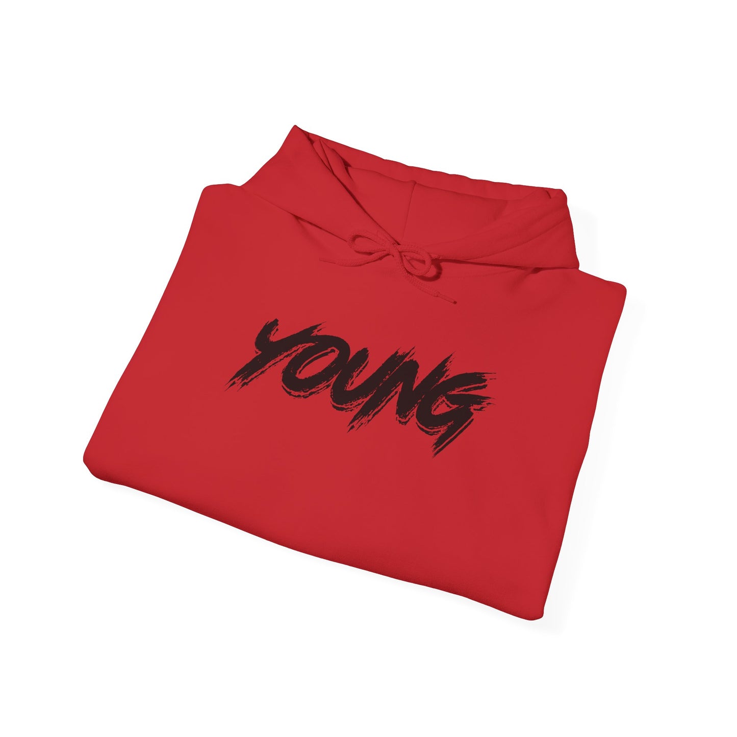 YOUNG (Black Logo) Heavy Blend Hoodie — Dance Music Merch