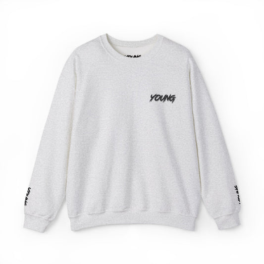 YOUNG (Black Logo) Embroidered Crewneck Sweatshirt