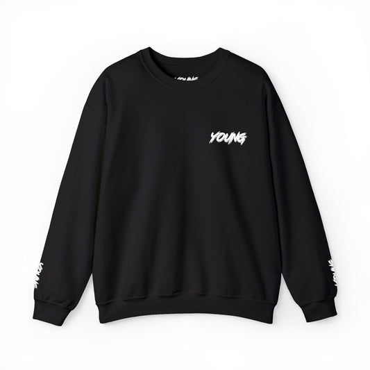 YOUNG (White Logo) Embroidered Crewneck Sweatshirt