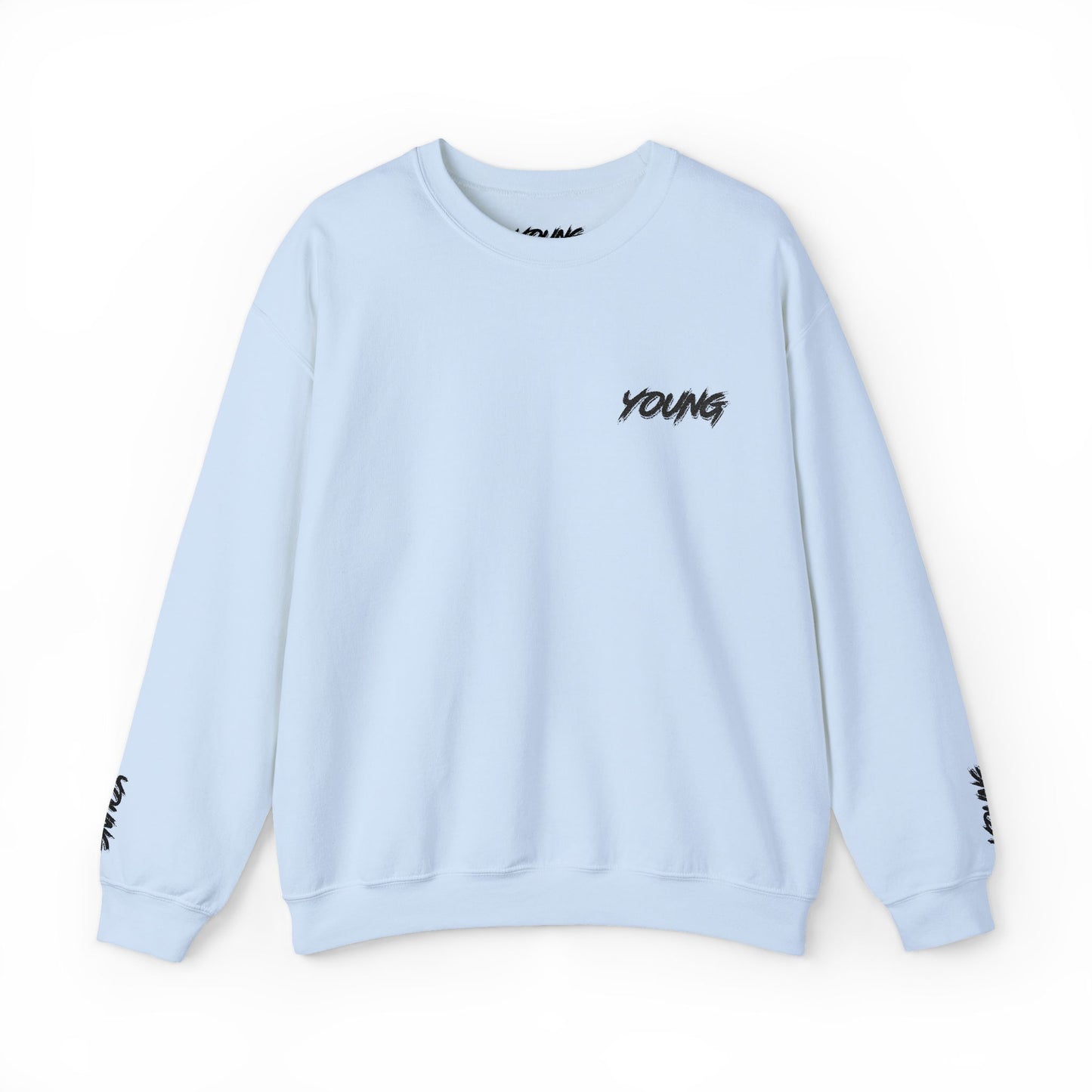 YOUNG (Black Logo) Embroidered Crewneck Sweatshirt