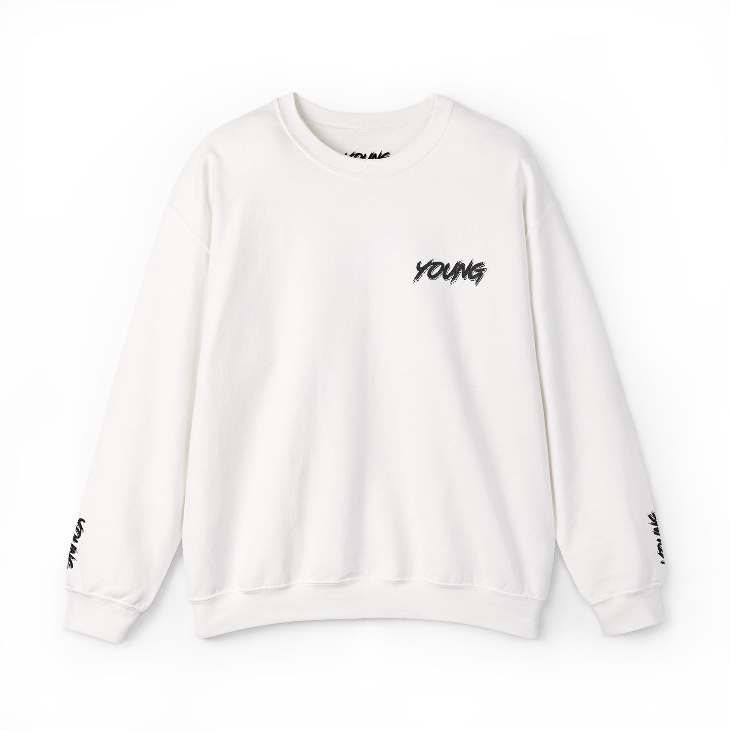 YOUNG (Black Logo) Embroidered Crewneck Sweatshirt