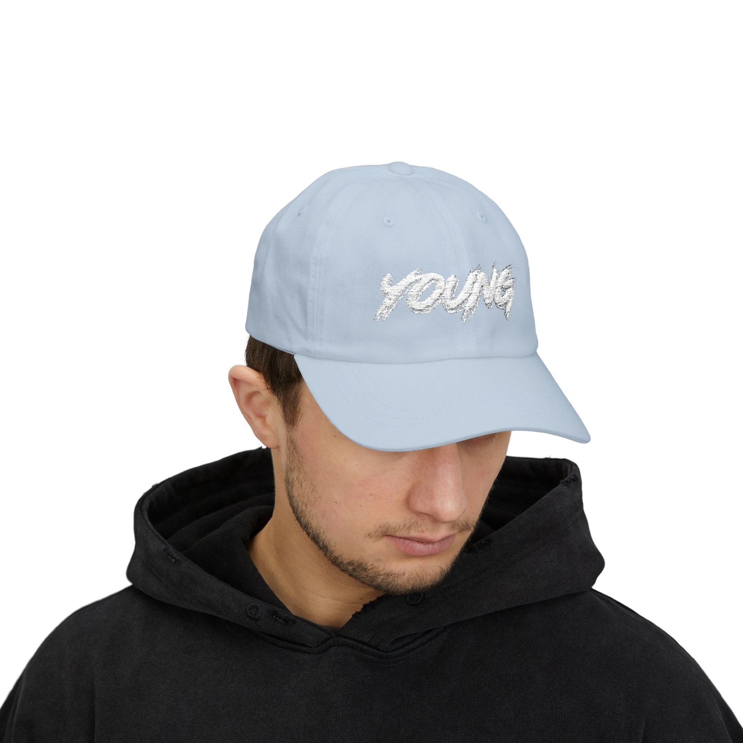 YOUNG (White Logo) Cap — Classic Brand Baseball Hat