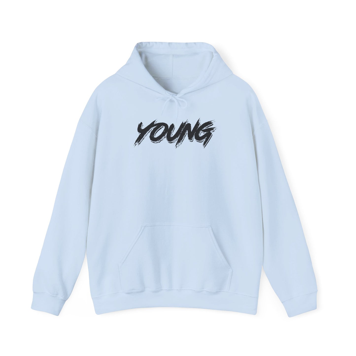 YOUNG (Black Logo) Heavy Blend Hoodie — Dance Music Merch