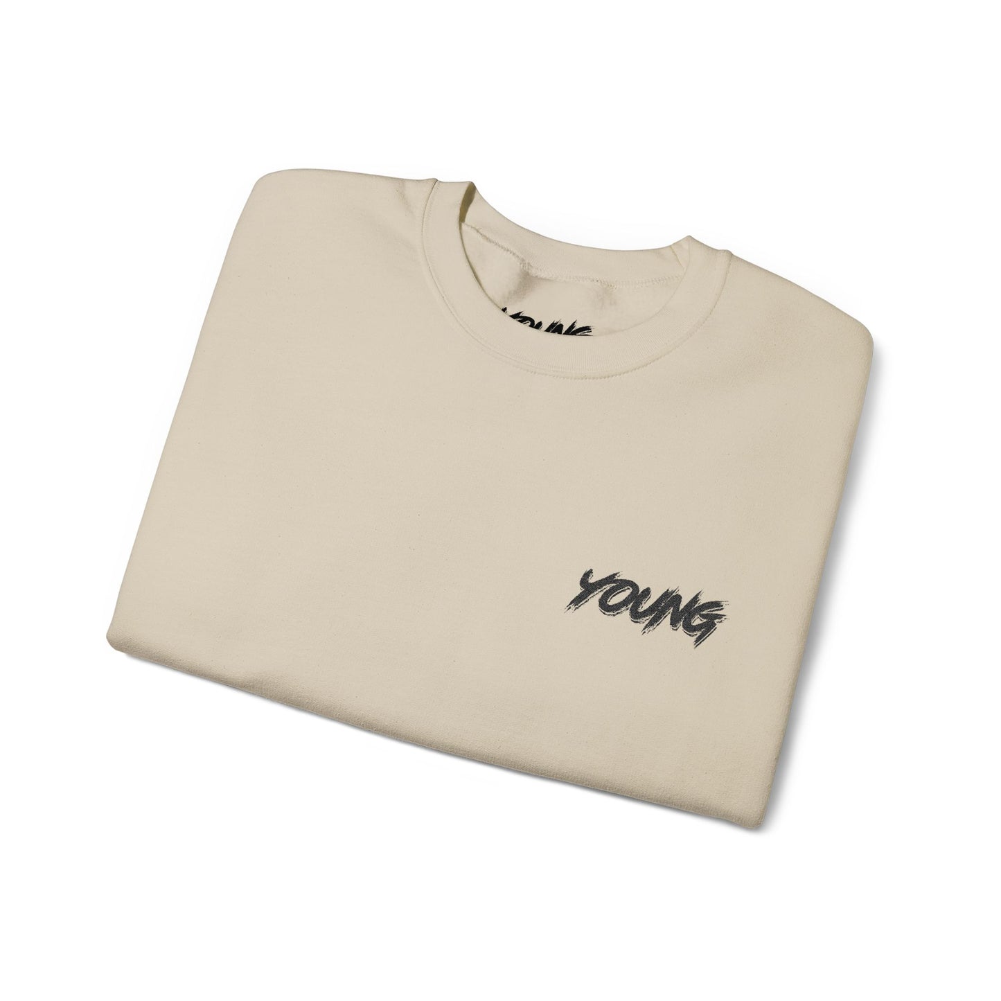 YOUNG (Black Logo) Embroidered Crewneck Sweatshirt