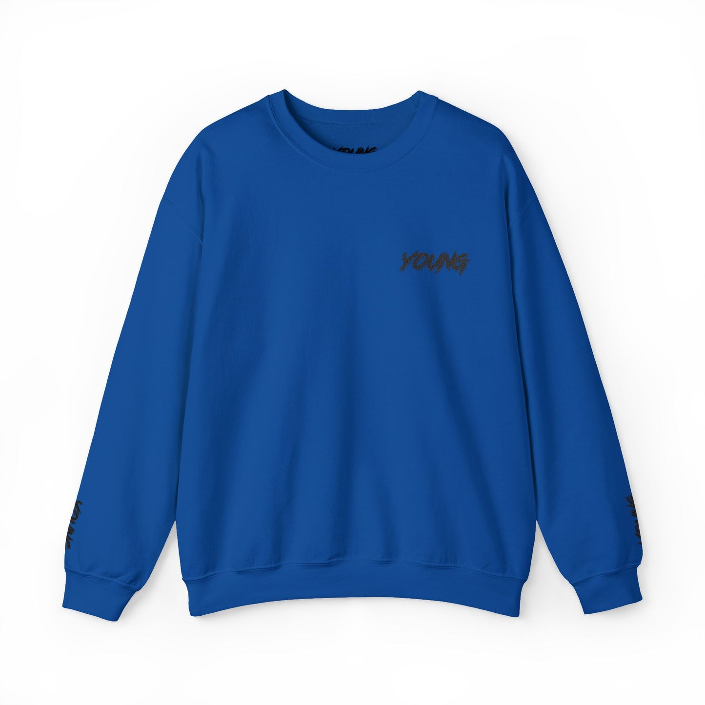 YOUNG (Black Logo) Embroidered Crewneck Sweatshirt