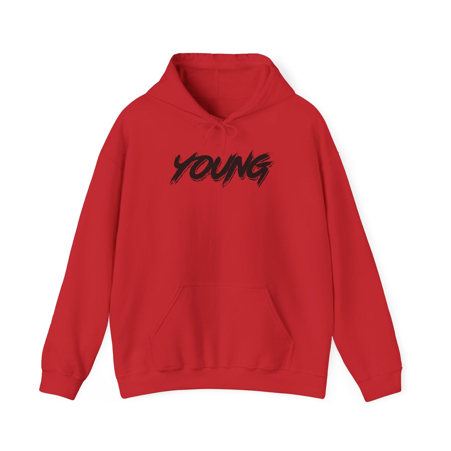 YOUNG (Black Logo) Heavy Blend Hoodie — Dance Music Merch