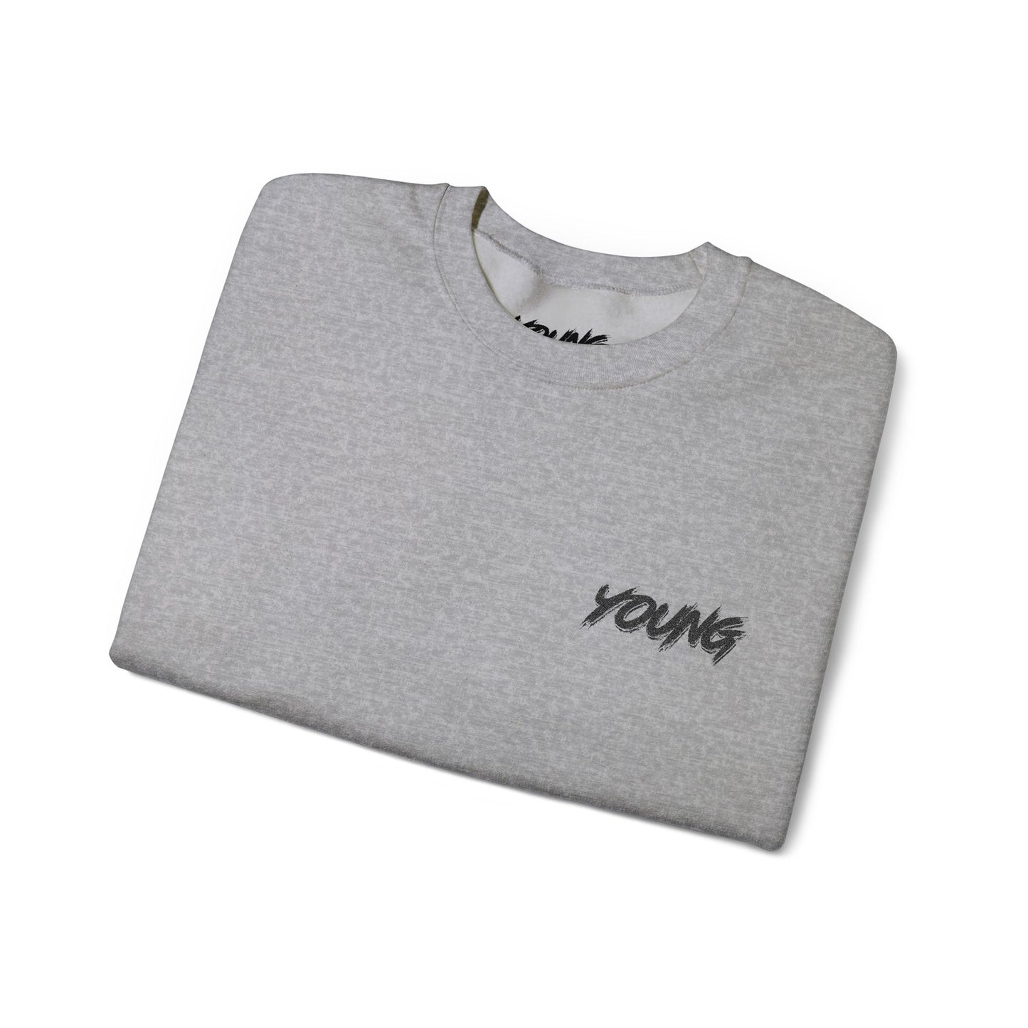 YOUNG (Black Logo) Embroidered Crewneck Sweatshirt