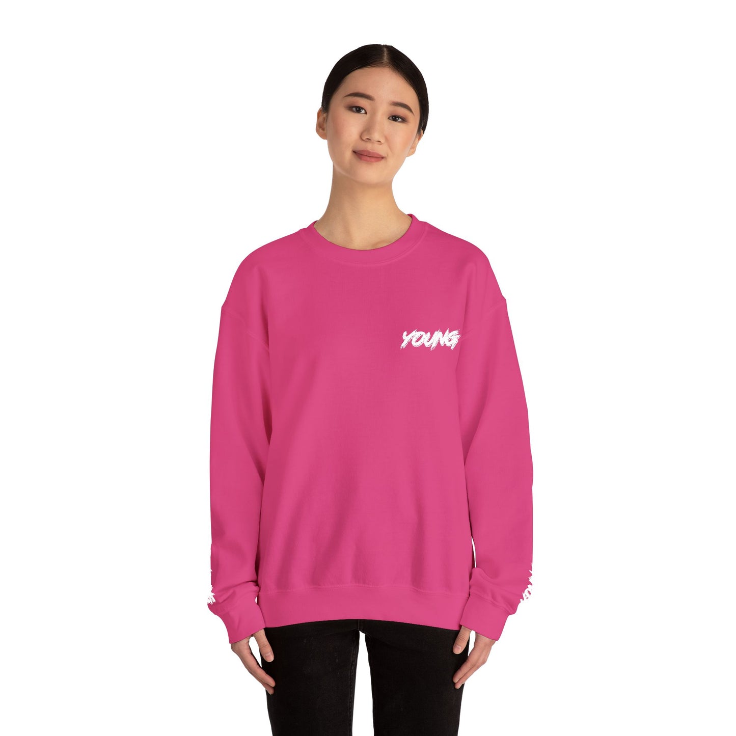 YOUNG (White Logo) Embroidered Crewneck Sweatshirt