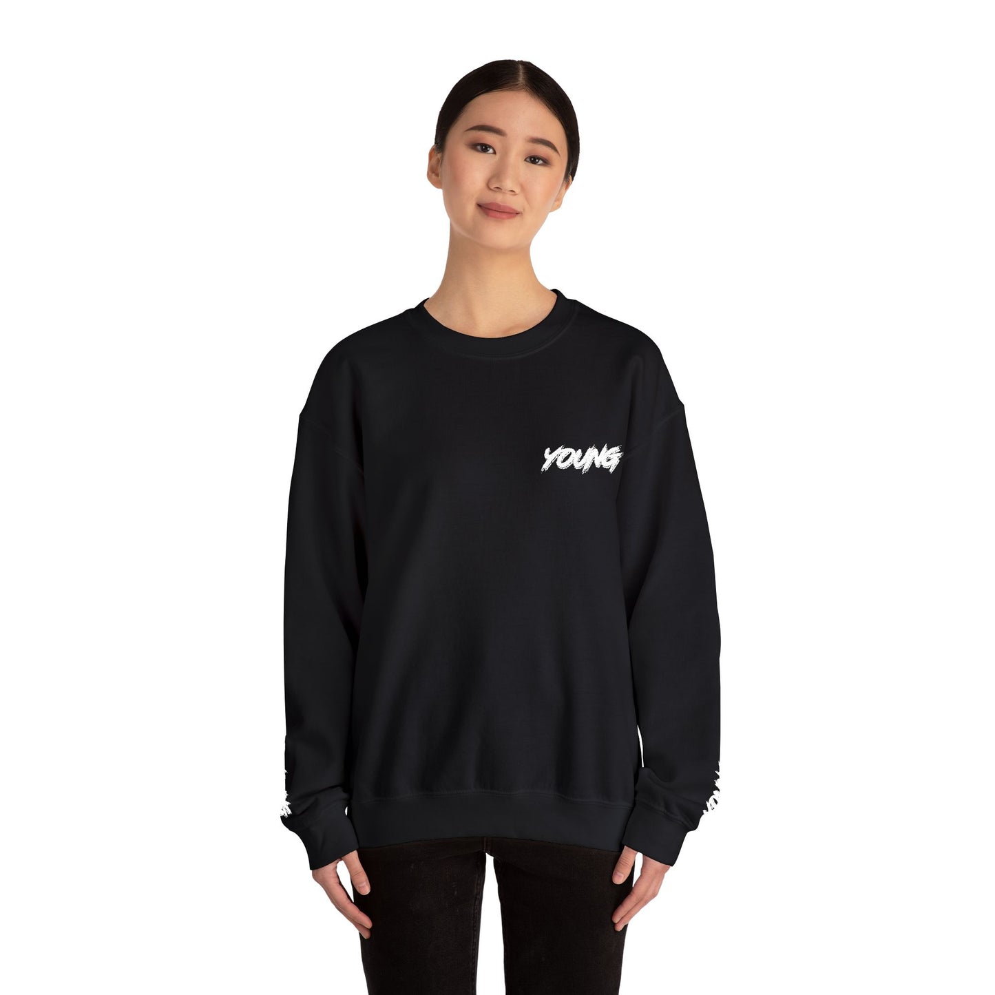 YOUNG (White Logo) Embroidered Crewneck Sweatshirt