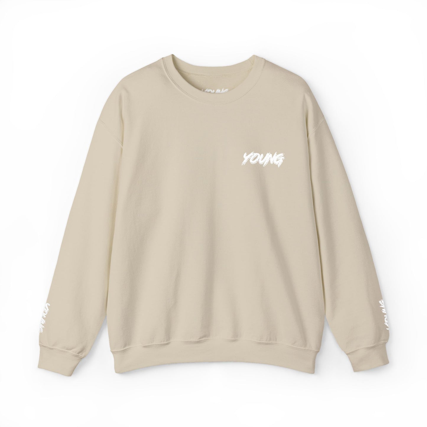 YOUNG (White Logo) Embroidered Crewneck Sweatshirt