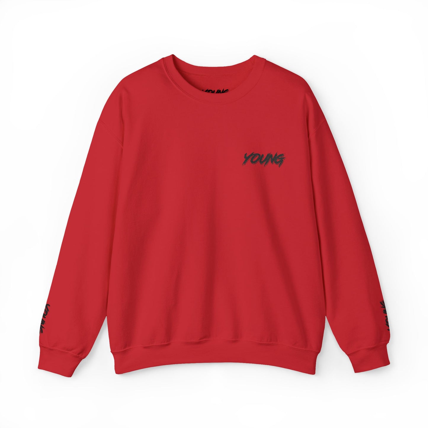 YOUNG (Black Logo) Embroidered Crewneck Sweatshirt