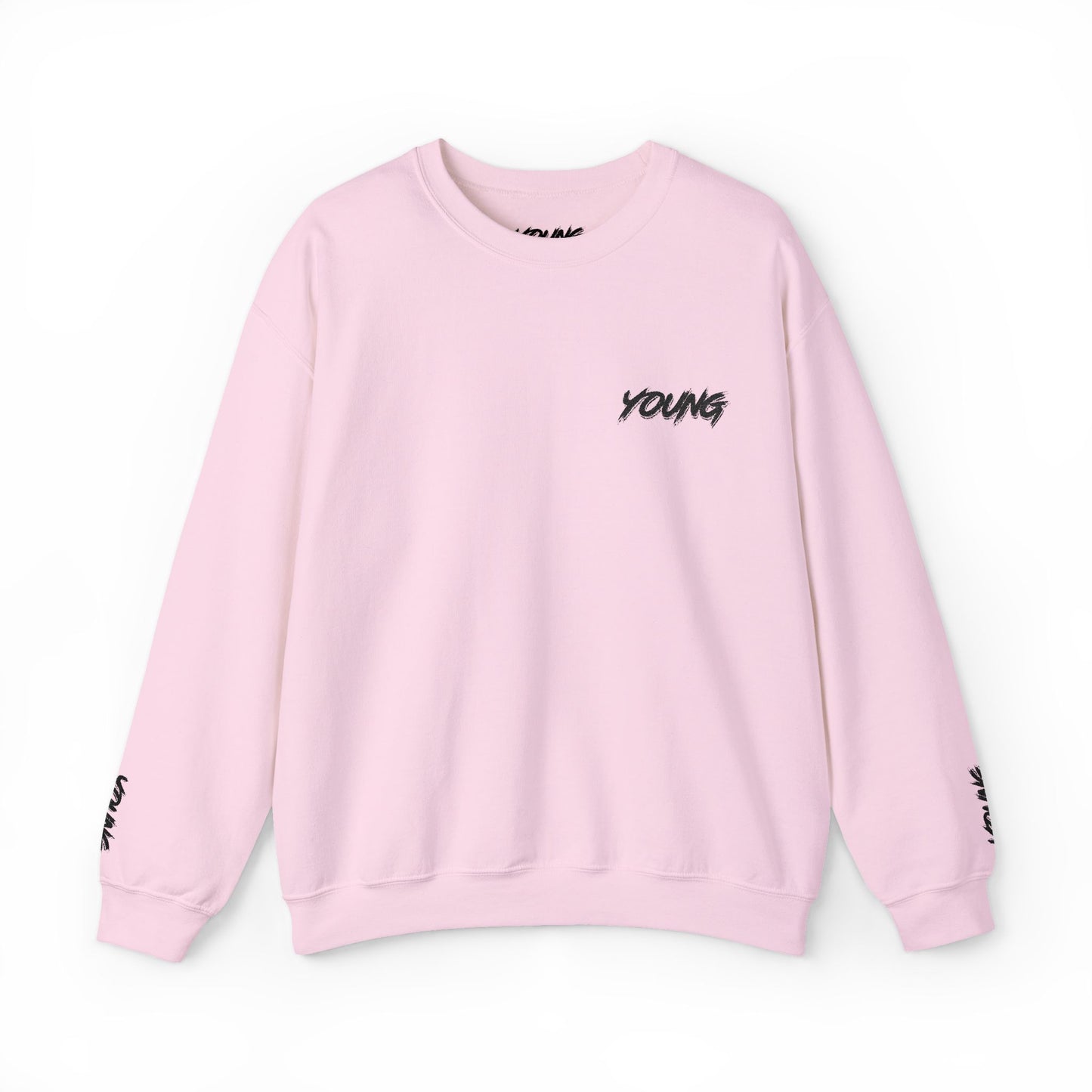 YOUNG (Black Logo) Embroidered Crewneck Sweatshirt