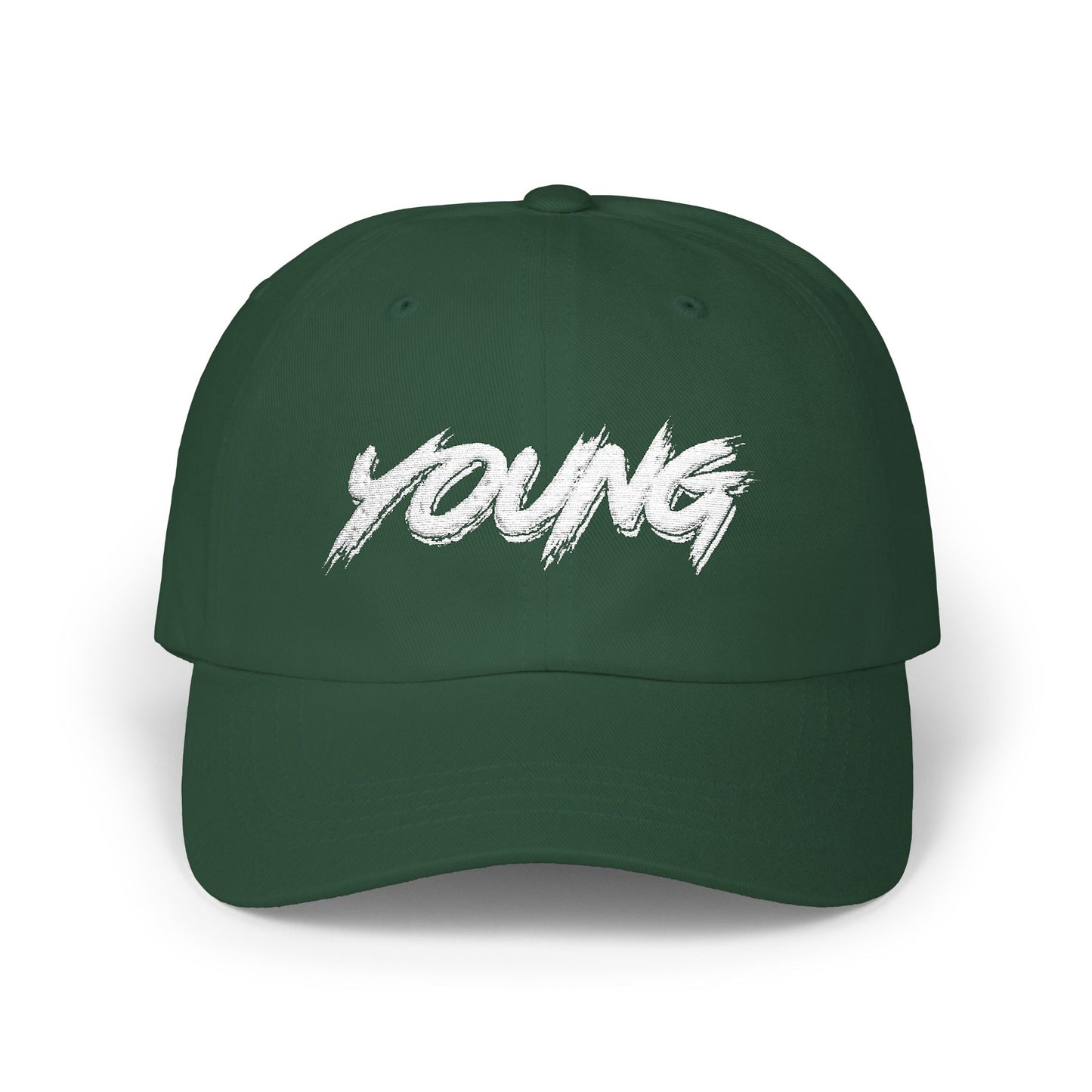 YOUNG (White Logo) Cap — Classic Brand Baseball Hat
