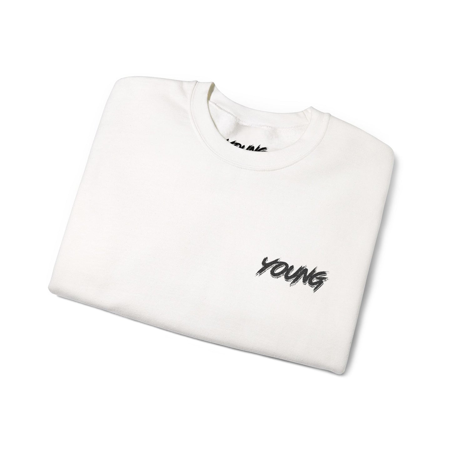 YOUNG (Black Logo) Embroidered Crewneck Sweatshirt