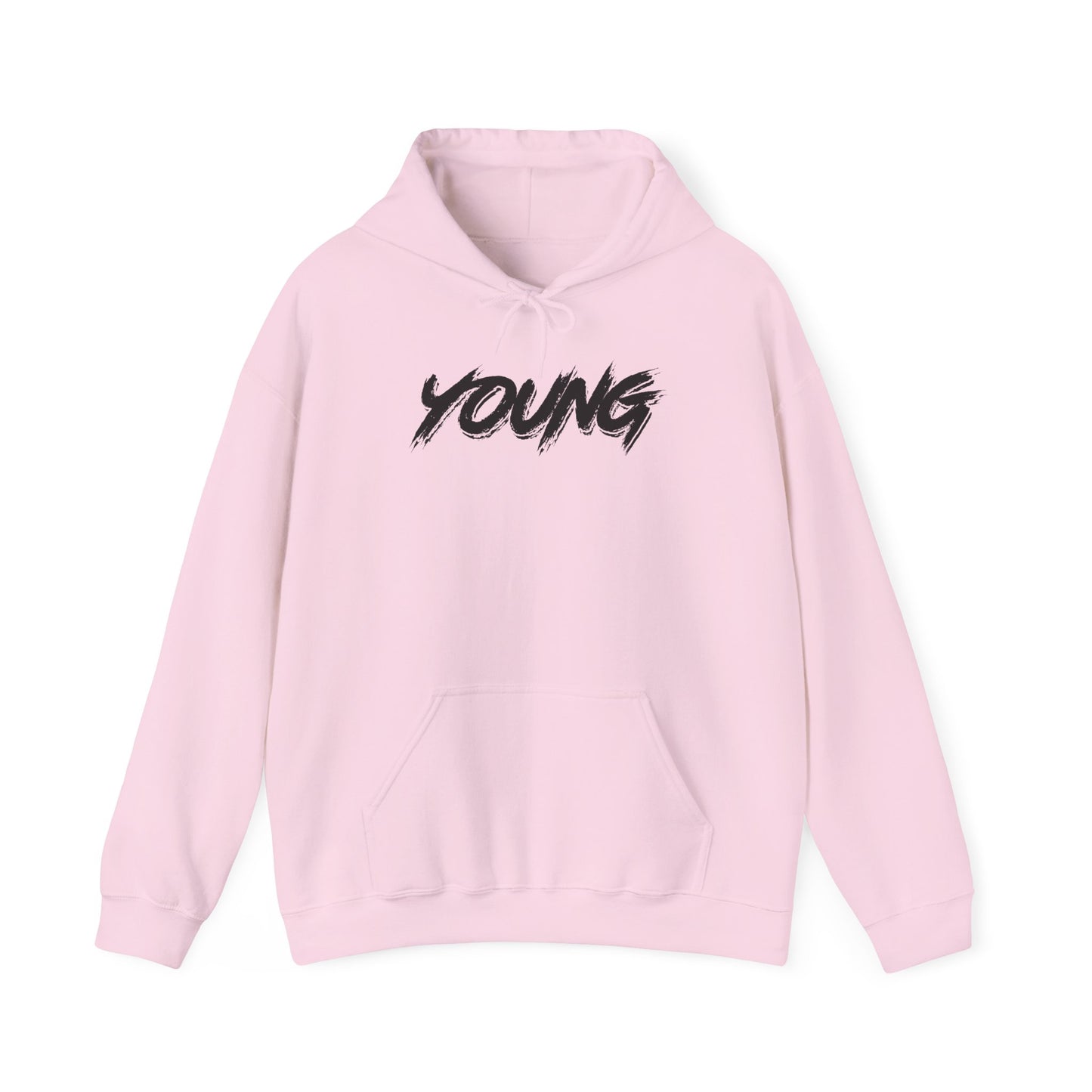 YOUNG (Black Logo) Heavy Blend Hoodie — Dance Music Merch
