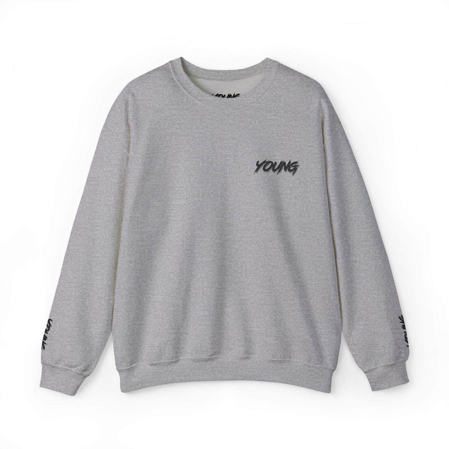 YOUNG (Black Logo) Embroidered Crewneck Sweatshirt