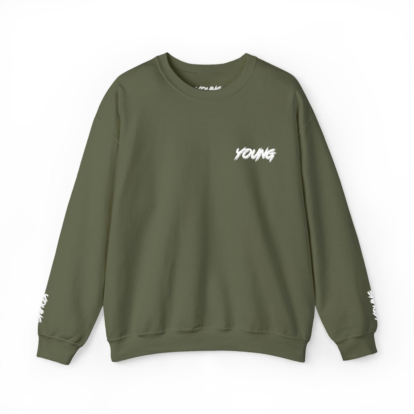 YOUNG (White Logo) Embroidered Crewneck Sweatshirt