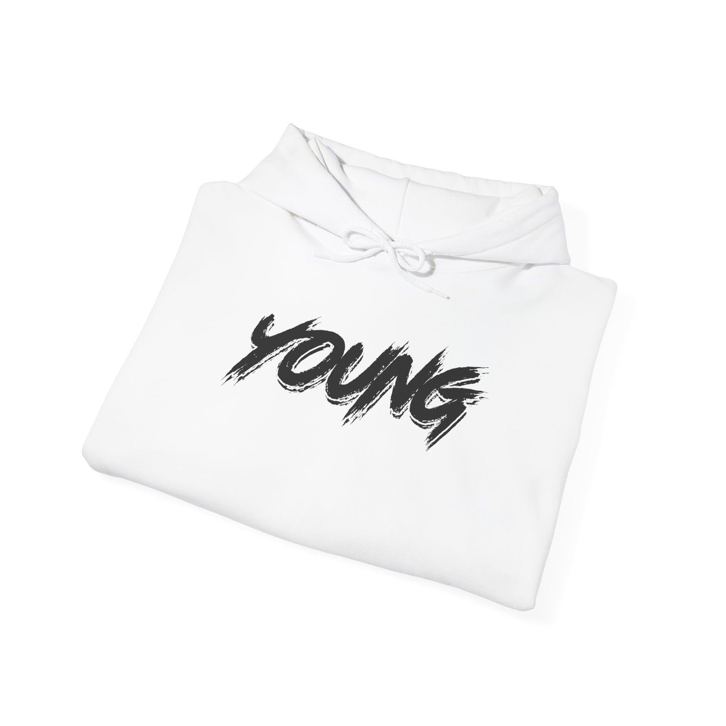 YOUNG (Black Logo) Heavy Blend Hoodie — Dance Music Merch