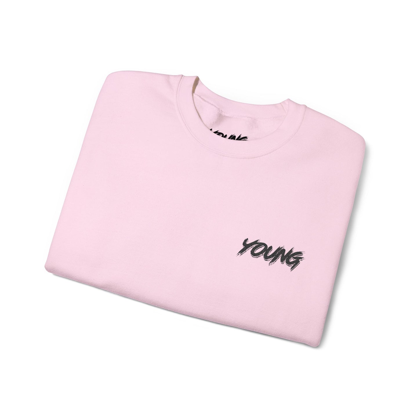 YOUNG (Black Logo) Embroidered Crewneck Sweatshirt