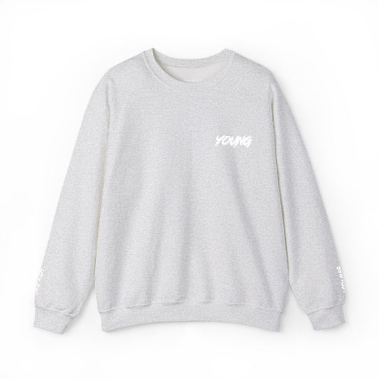 YOUNG (White Logo) Embroidered Crewneck Sweatshirt
