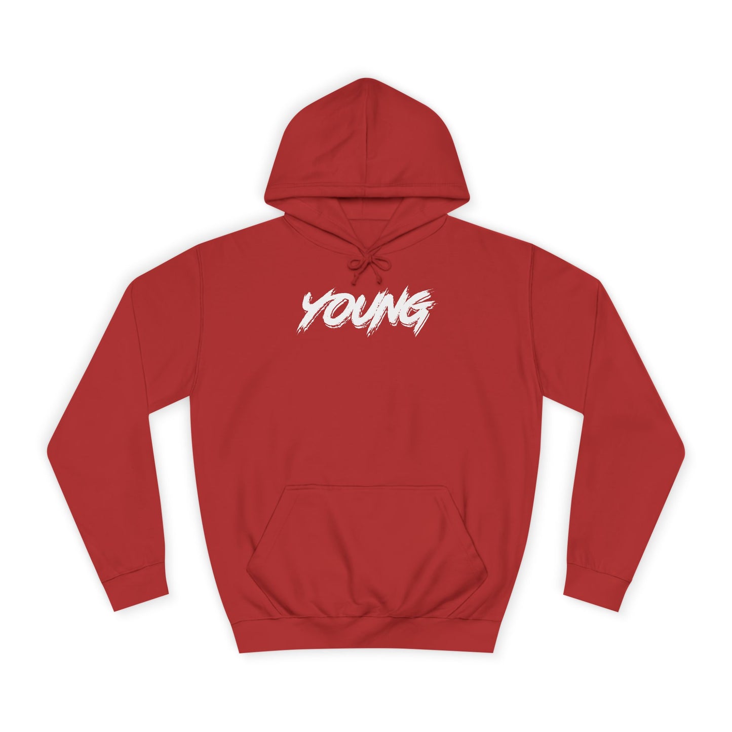 YOUNG (White logo) Logo Hoodie — Artist Branding College Sweatshirt