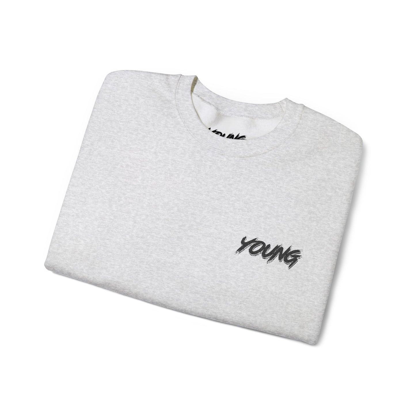 YOUNG (Black Logo) Embroidered Crewneck Sweatshirt