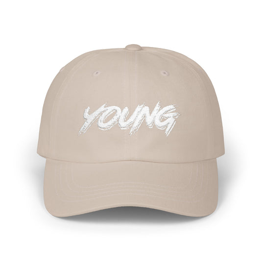 YOUNG (White Logo) Cap — Classic Brand Baseball Hat