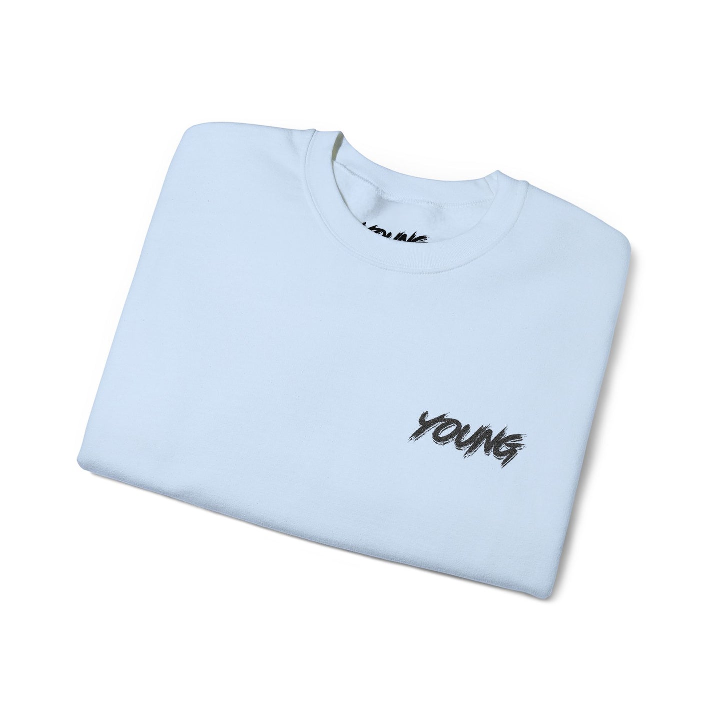 YOUNG (Black Logo) Embroidered Crewneck Sweatshirt